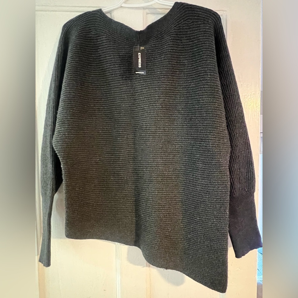 Express Women’s  Charcoal V-Neck Sweater